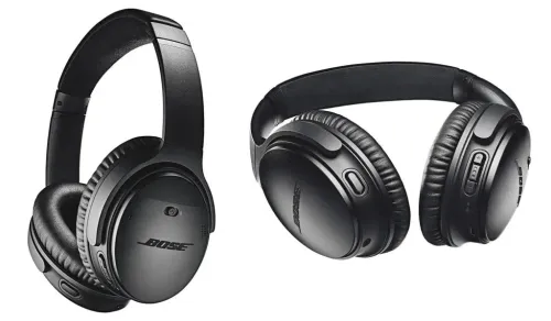 Front and bottom views of the Bose QuietComfort 35 II Wireless Bluetooth Headphones